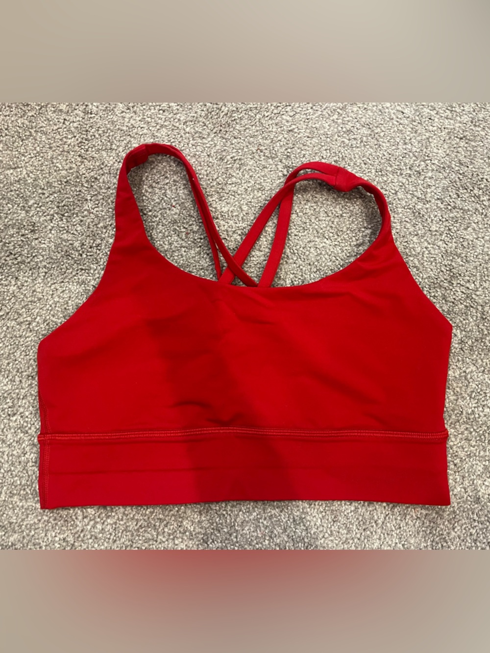 Lulu Lemon Red Strappy Sports Bra